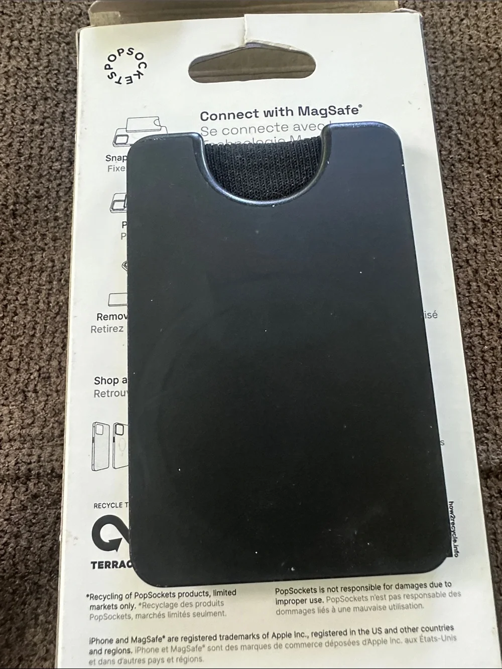 PopSocket Magnetic Phone Wallet - Black